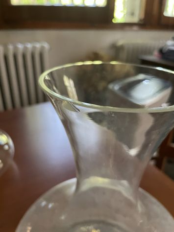 Lotto 3 decanter vino in vetro – 2 nuovi + 1 in omaggio - Foto 5