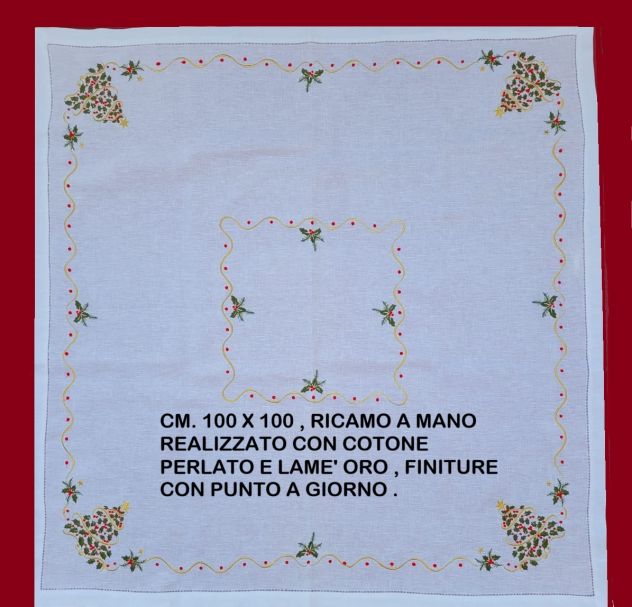 Tovaglie di Natale ricamate esclusive 5 modelli - Foto 6