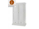 Mobili Classici Hotel Armadio Legno Laccato Bianco 2 p/1 Cassetto cod. 13003