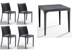 Set Sedie e Tavoli Polipropilene Cod85e Arredo Esterno Bar Ristorante Pizzeria