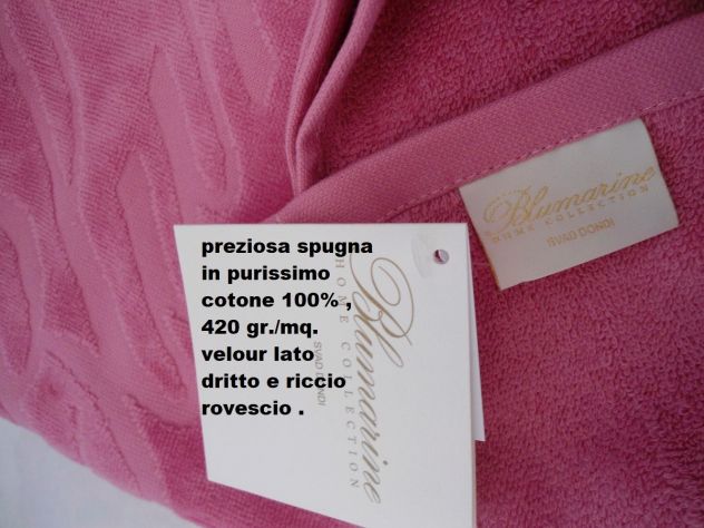 TELO MARE BLUMARINE CM. 180 X 100 SPUGNA 100 COTONE - Foto 5