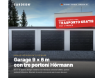 Garage prefabbricato GARDEON 9×6 m con 3 portoni Hörmann