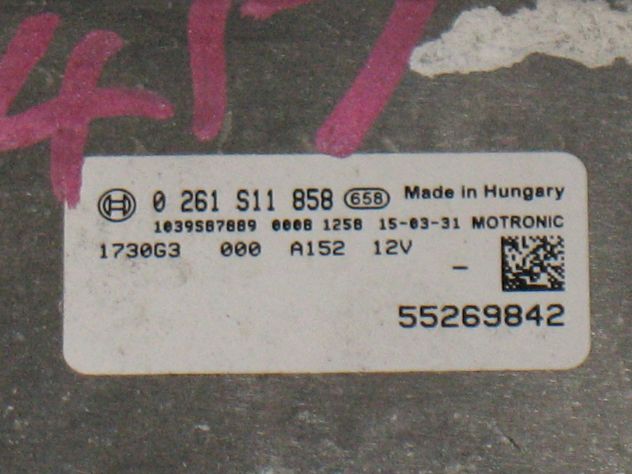 0261S11858 ECU FIAT 500 ABARTH 1.4 180HP ME17.3.0 0261S11858 55269842 - Foto 2
