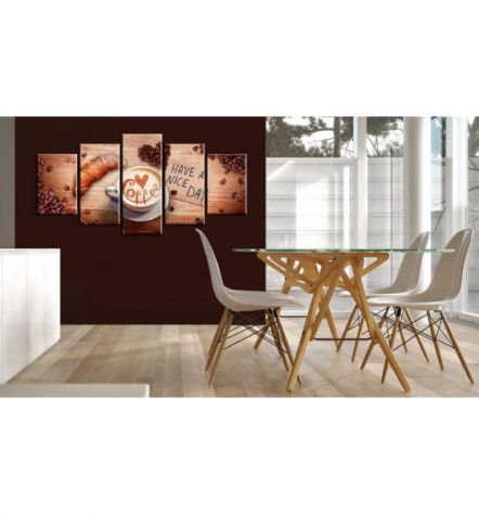 Quadro Col Caffè E Il Cornetto Cm. 100x50 E 200x100 ARREDALACASA - Foto 2