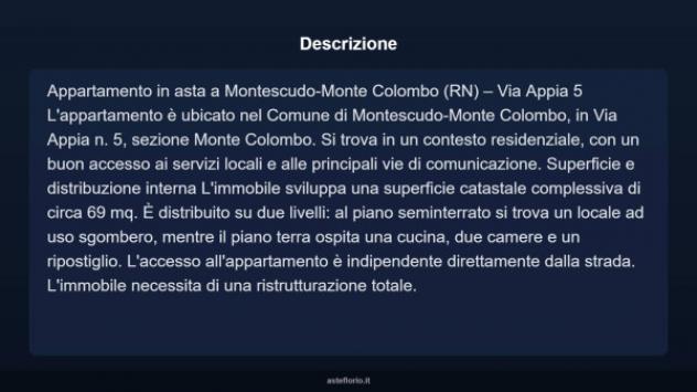 Immobile in asta di 69 m² in vendita a Montescudo - Montecolombo - Foto 3