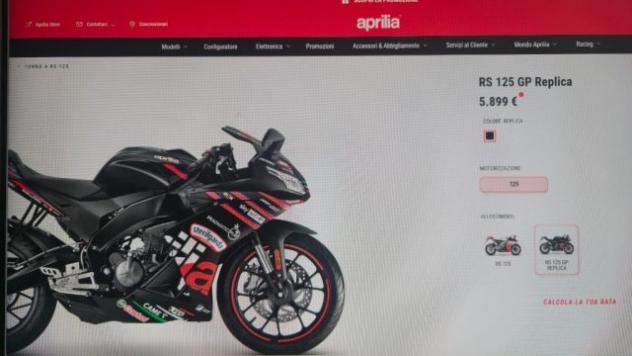 APRILIA RS 125 RS 125 REPLICA ABS EURO 5 + rif. 23328333