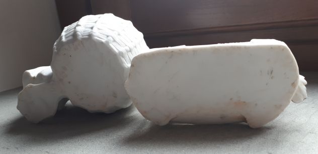 2 antiche statuette in porcellana Biscuit Primi '900. - Foto 5