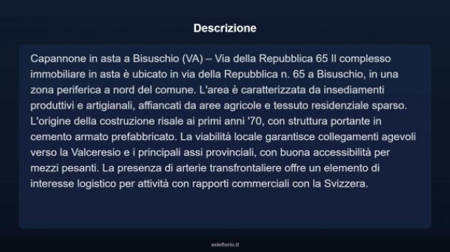 Immobile in asta di 8900 m² in vendita a Bisuschio - Foto 3