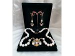 SPETTACOLARE DEMI PARURE (COLLIER + ORECCHINI) IN AUTENTICA CONCHIGLIA E PENDENT