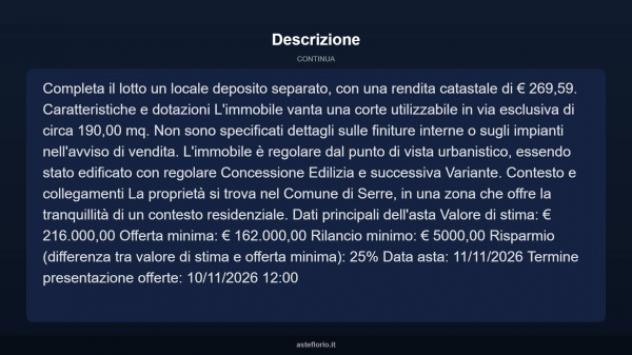 Immobile in asta di 233 m² in vendita a Serre - Foto 5