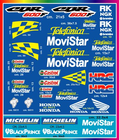 Kit adesivi telefonica movistar honda cbr 600F