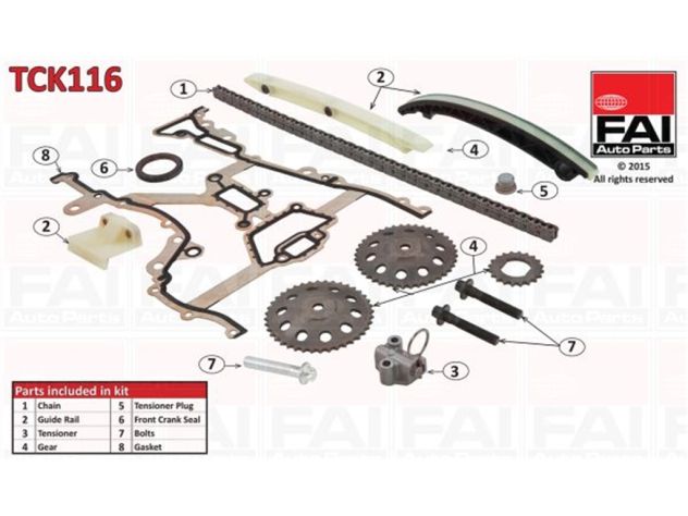 Distribuzione cinghia per Opel Zafira Life C Ina Gates pompa acqua - Foto 3