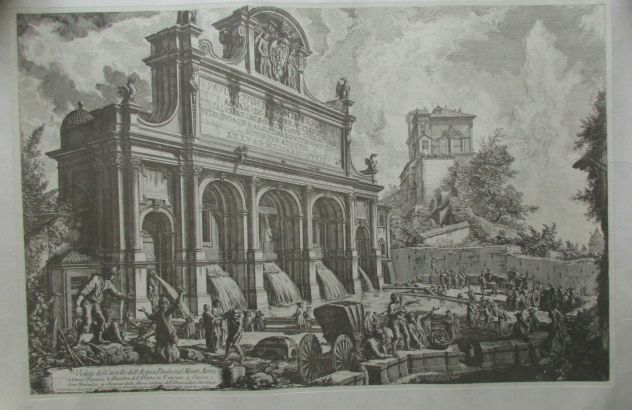 STAMPA VEDUTA DEL CASTELLO DELL'ACQUA PAOLA ROMA PIRANESI