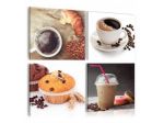 Quadro Colazione E Caffè - 4 Quadri - ARREDALACASA