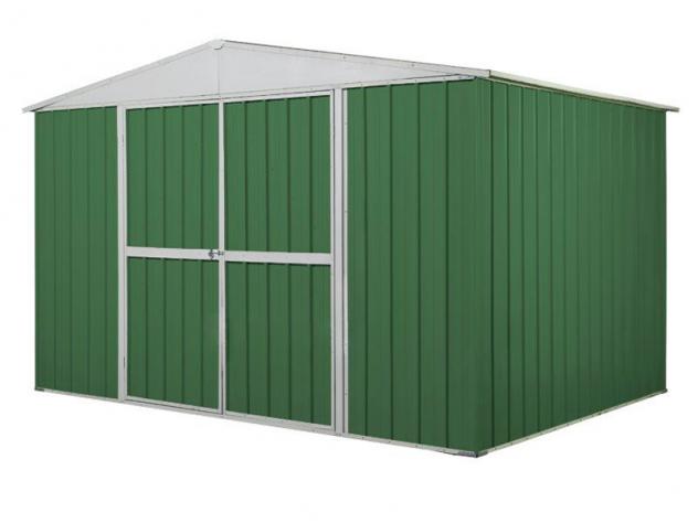 Box in Acciaio Zincato Casetta da Giardino in Lamiera 3.60 x 1.75 m x h2.12 m - 110 KG – 6.30 metri quadri - VERDE - Foto 2