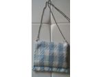 BORSA PIATTA CON TRACOLLA IN PIED DE POULE