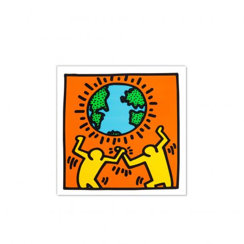Quadro Pop Art dipinto a mano di Keith Haring - Foto 2