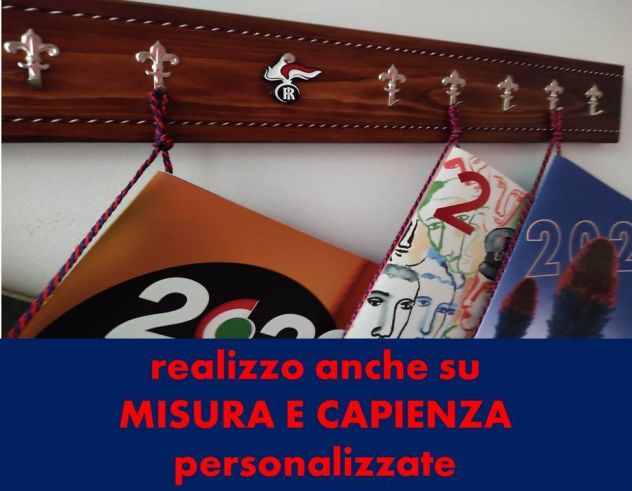 Porta Calendario CARABINIERI Fiamma Stilizzata a Smalto BENEMERITA - Foto 2