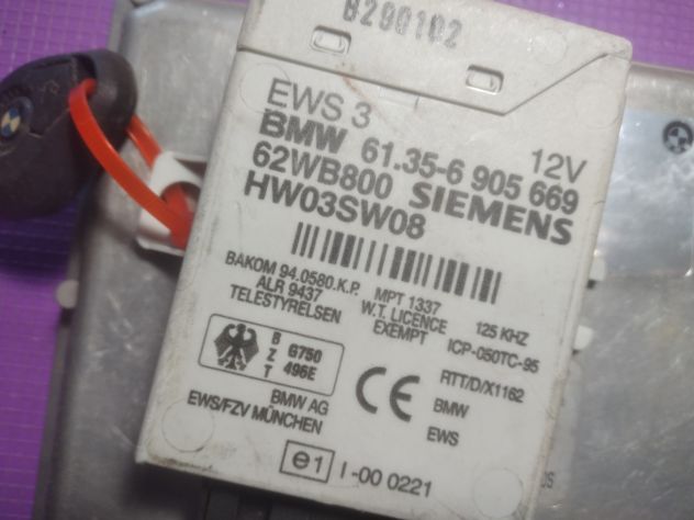 KIT CENTRALINA MOTORE BMW SERIE 5 E39, 3.0 DIESEL, CODICE : 0281010314 BOSCH 02 - Foto 7