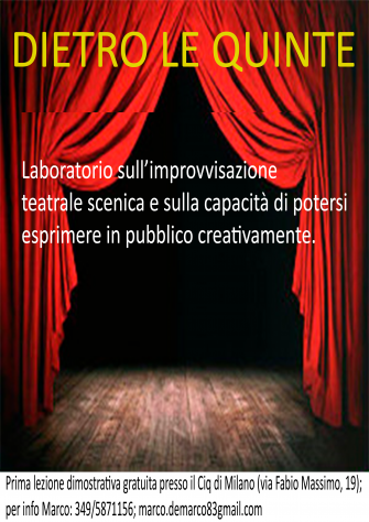 LEZIONI DI TEATRO E MOVIMENTO SCENICO