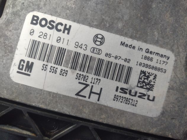Centralina ECU 55556829 0281011943 OPEL ASTRA H 1.7 CDTI OPEL ASTRA H 1.7 CDTI - Foto 6