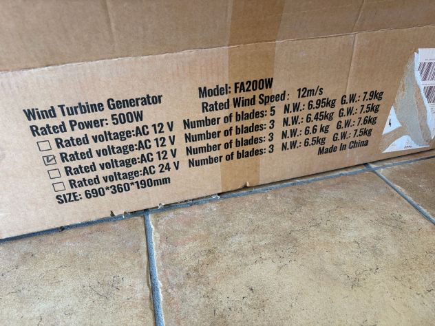 VEVOR Generatore Eolico da 500 W - Foto 6