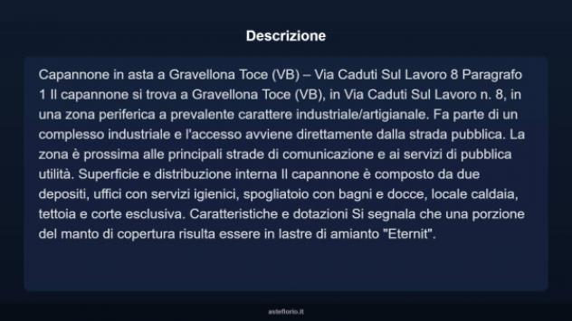 Immobile in asta di 1364 m² in vendita a Gravellona Toce - Foto 5