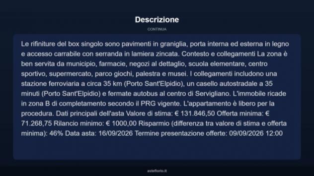 Immobile in asta di 125 m², box auto in vendita a Servigliano - Foto 17