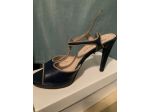 Sandali in morbida pelle blu n 38,5