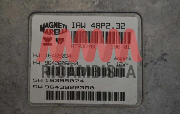 9642606280 IAW48P2.32 Citroen C5 2.0 centralina motore Magneti Marelli - Foto 2