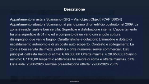 Immobile in asta di 61 m² in vendita a Scansano - Foto 16