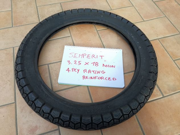 Copertone pneumatico gomma 3.25 18 Semperit nylon 4 ply rating