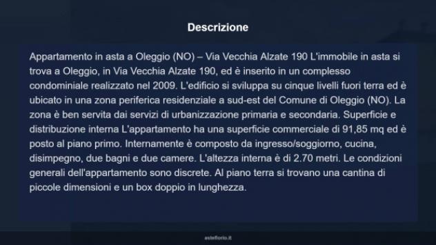 Immobile in asta di 91 m² con più di 5 locali e box auto doppio in vendita a Oleggio - Foto 6