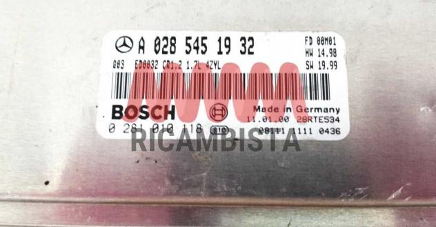 0281010118 A0285451932 Mercedes Classe A 1.7 centralina motore Bosch - Foto 2