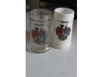 BIRRA WUNSTER boccali in vetro e bianco da collezione