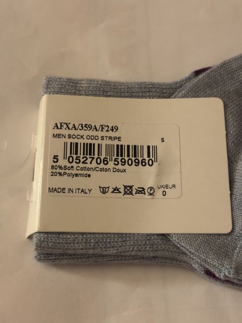 1 PAIO DI CALZE NUOVE FIRMATE ORIGINALI”PAUL SMITH”MADE IN ITALY IN COTONE,INTRO - Foto 7