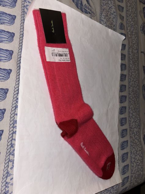 CALZE NUOVE DA UOMO IN PURO CASHMERE FIRMATE ORIGINALI PAUL SMITH,MADE IN ITALY - Foto 7