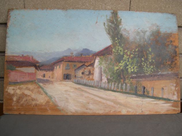 Antico quadro dipinto olio su tavoletta dell’800, quadro olio 800 - Foto 5