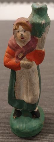 LOTTO 5 ANTICHE STATUINE PRESEPE PIEMONTESE ANNI 20-30 CM10 - Foto 6