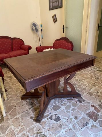Tavolo Rettangolare in Legno Massiccio – Base Lavorata - Foto 6