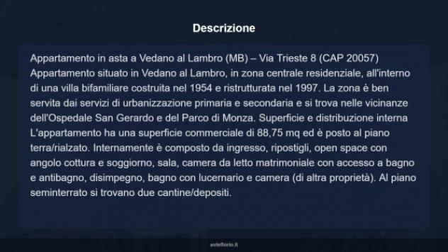 Immobile in asta di 88 m², box auto doppio in vendita a Vedano al Lambro - Foto 15