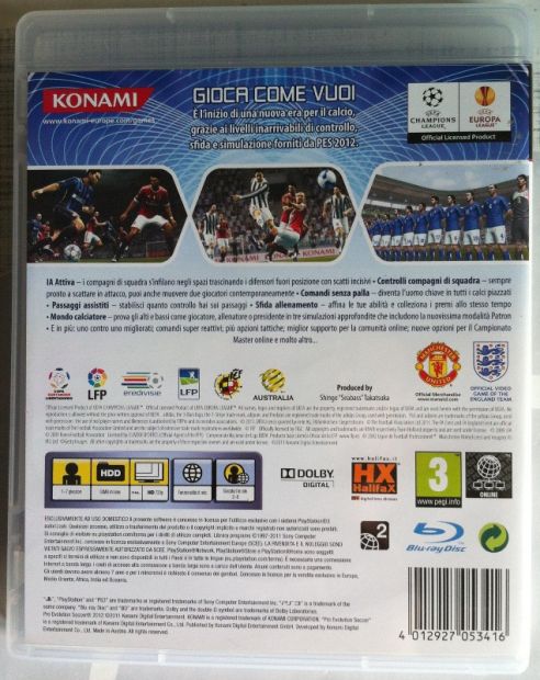 Gioco ORIGINALE PES 2012 per PS3 - Foto 2