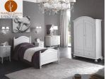Camere da letto in legno color bianco laccato nuov