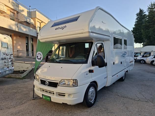CAMPER ELNAGH DUCATO MANSARDATO 6 POSTI DINETTE GARAGE LETTO MATRIMONIALE CLIMATIZZATORE FOTOVOLTAICO CAMPEGGIO USATI 1790 - Foto 2