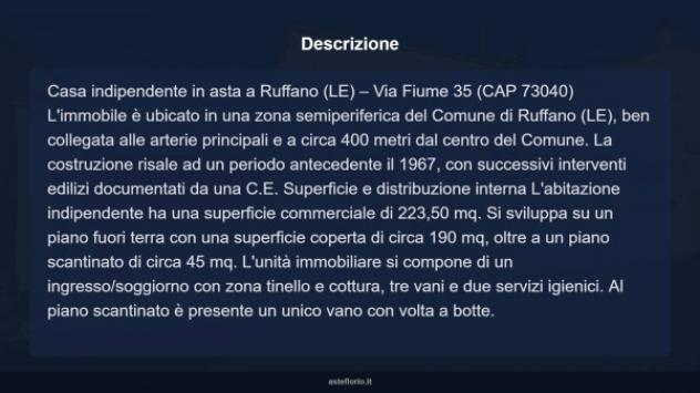 Immobile in asta di 223 m² con più di 5 locali in vendita a Ruffano - Foto 16