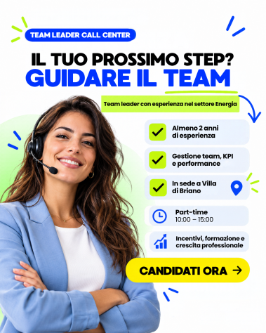 TEAM LEADER CALL CENTER – SETTORE ENERGIA