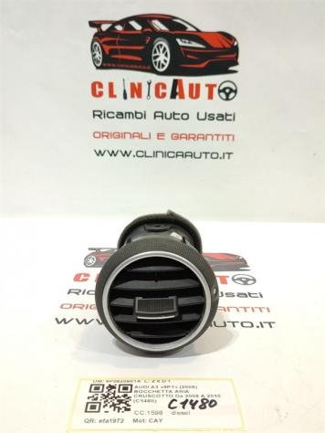 BOCCHETTE ARIA CRUSCOTTO AUDI A3 Serie (8P1) 8P0820901A CAY (0812)