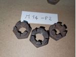 Dado a castello intagliato corona 14X2 ruota frizione M14 P2