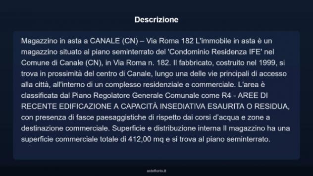 Immobile in asta di 412 m² in vendita a Canale - Foto 3