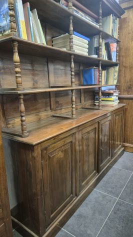 MOBILE LIBRERIA ANTIQUARIATO IN NOCE A GIORNO - Foto 3